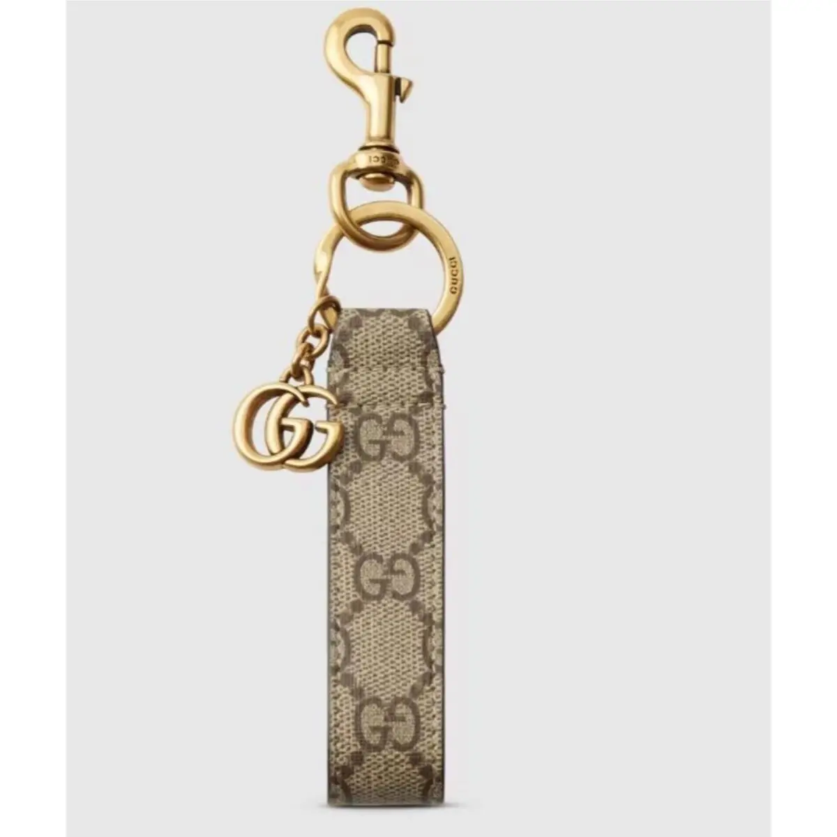Gucci Ophidia GG Marmont Key Ring Chain GG Charm Green Red w/ Box Bag Coa