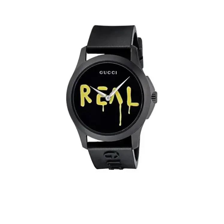 Limited Ghost Edition G-timeless Black Dial Black Rubber Watch YA1264017 by Gucci