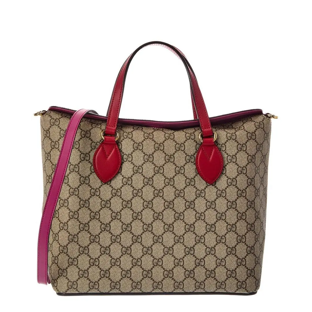 Gucci Multicolor Gg Embossed Coated Canvas Tote Pre-loved Women`s