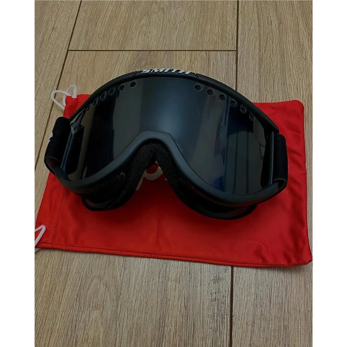 Supreme x Smith Ski Snowboard Goggles Black/ Red Off-road Atv Dirt Bike FW15