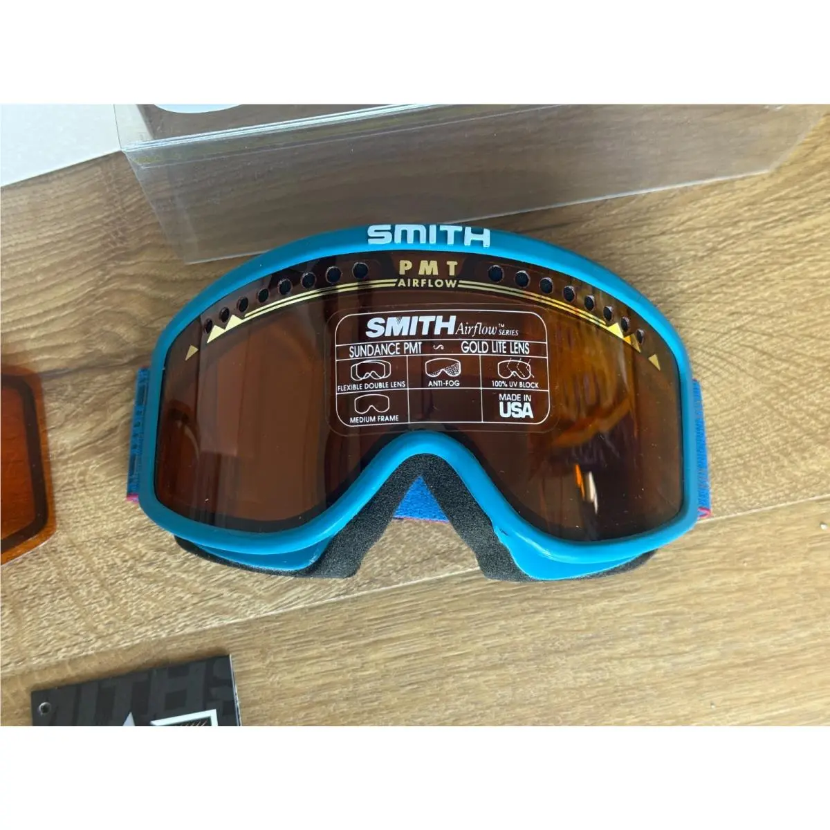Smith Sundance Pmt Airflow Ski Snowboard Goggles Amber Lens Foam Tears