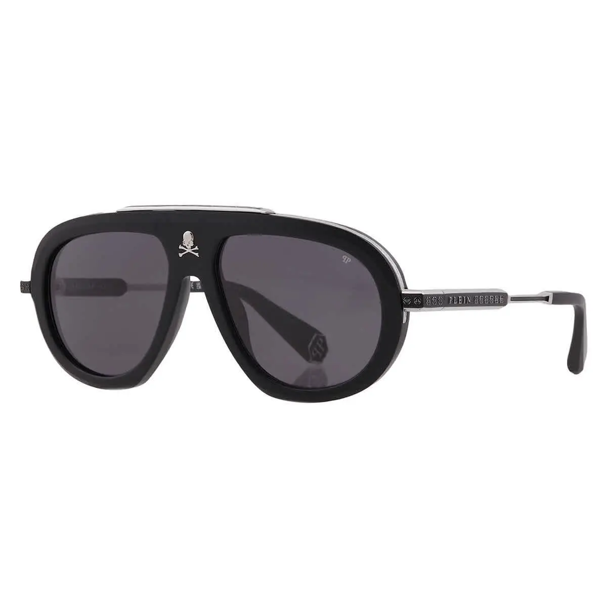 Philipp Plein Smoke Pilot Men`s Sunglasses SPP151W 0703 57 SPP151W 0703 57