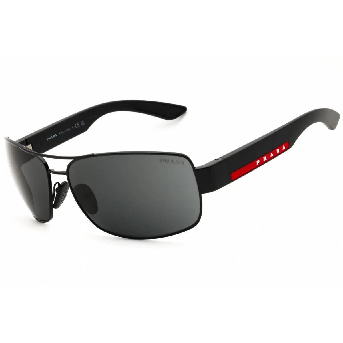 Sport PS B52S 1AB06F Sunglasses Black Frame Dark Grey Lenses 65mm by Prada