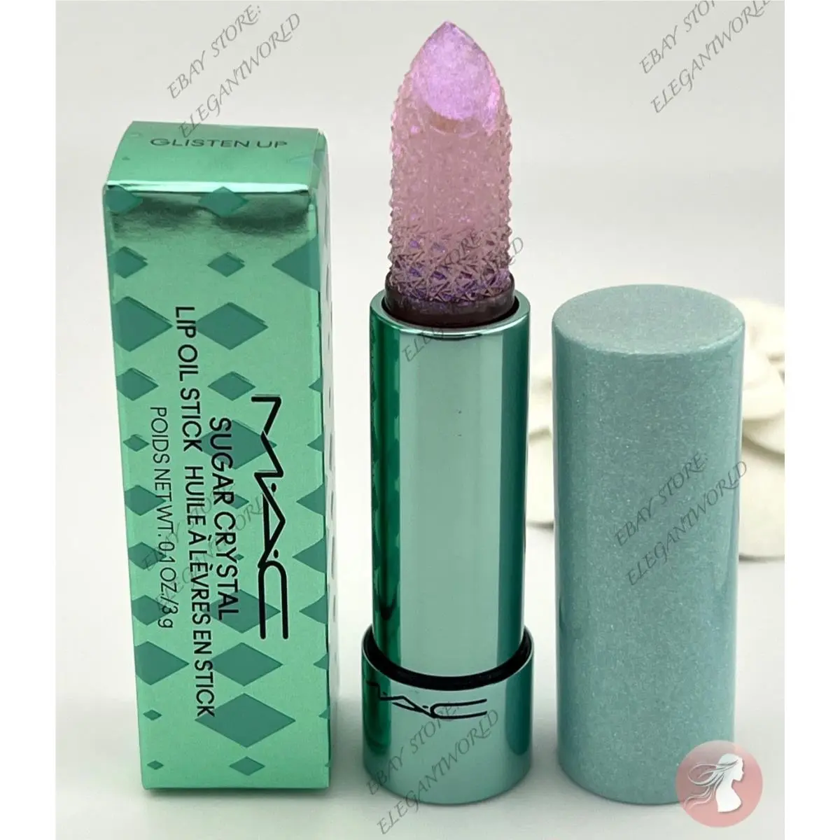 Mac Glisten Up Sugar Crystal Lip Oil Stick Makeup Limited Edition
