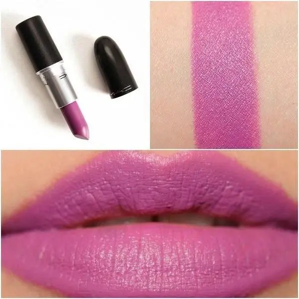 Mac Matte Lipstick Men Love Mystery 629 Creamy Matte Violet Pink Lip Stick