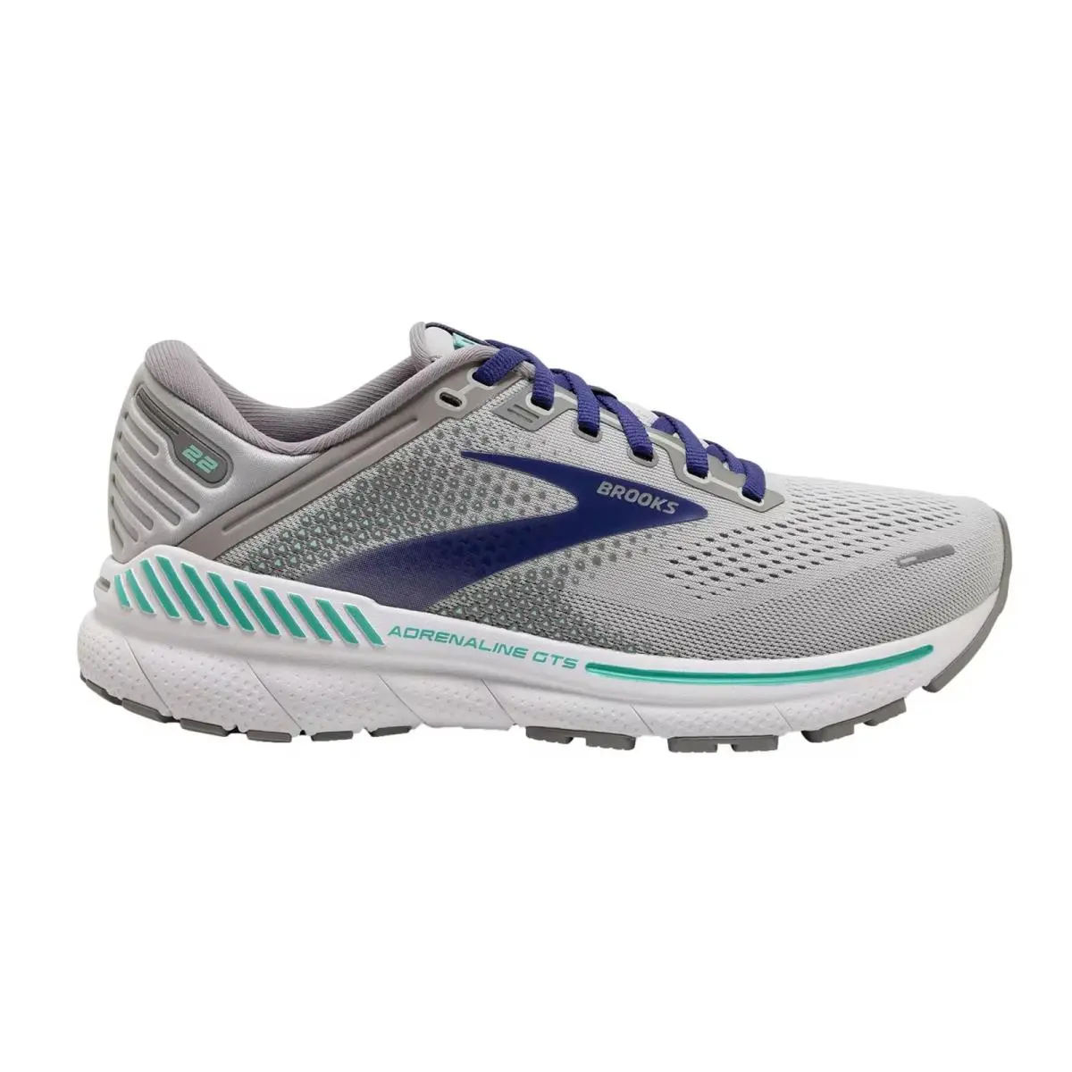 Brooks Adrenaline Gts 22 Alloy / Blue / Green 120353 1D 045 Women`s Size 10 Wide