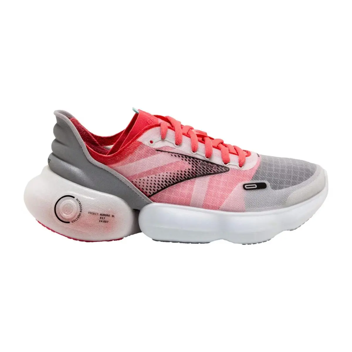 Brooks Aurora-bl Grey / Coral / Black 120354 1B 068 Women`s Size 6 Medium