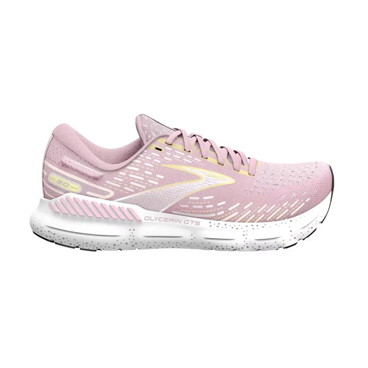 Brooks Glycerin Gts 20 Pink / Yellow / White 120370 1B 656 Women`s Size 6 Medium