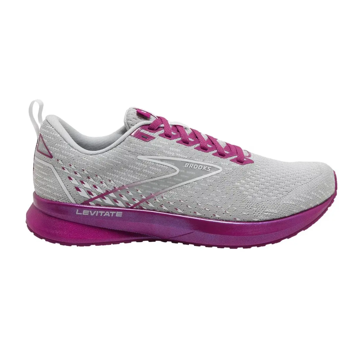 Brooks Levitate 5 Grey / Lavender / Baton Rouge 120357 1B 003 Women`s Size 8.5