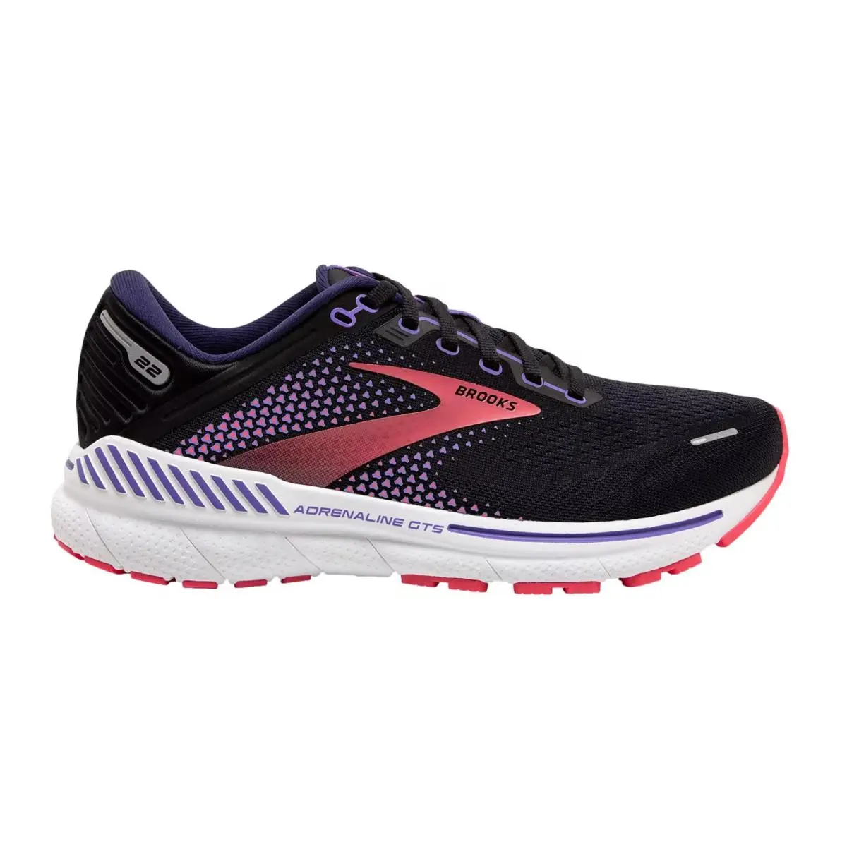 Brooks Adrenaline Gts 22 Black / Purple / Coral 120353 1D 080 Women`s Size 10