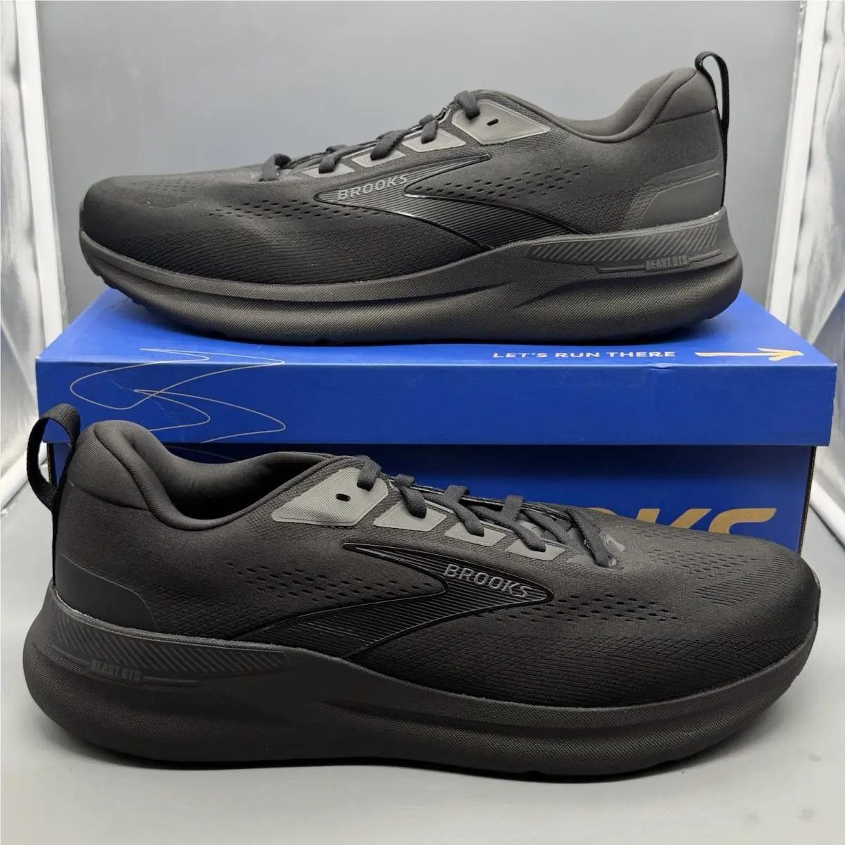Brooks Beast Gts 26 Mens 15 D Running Walking Training Gym Shoes Triple Black