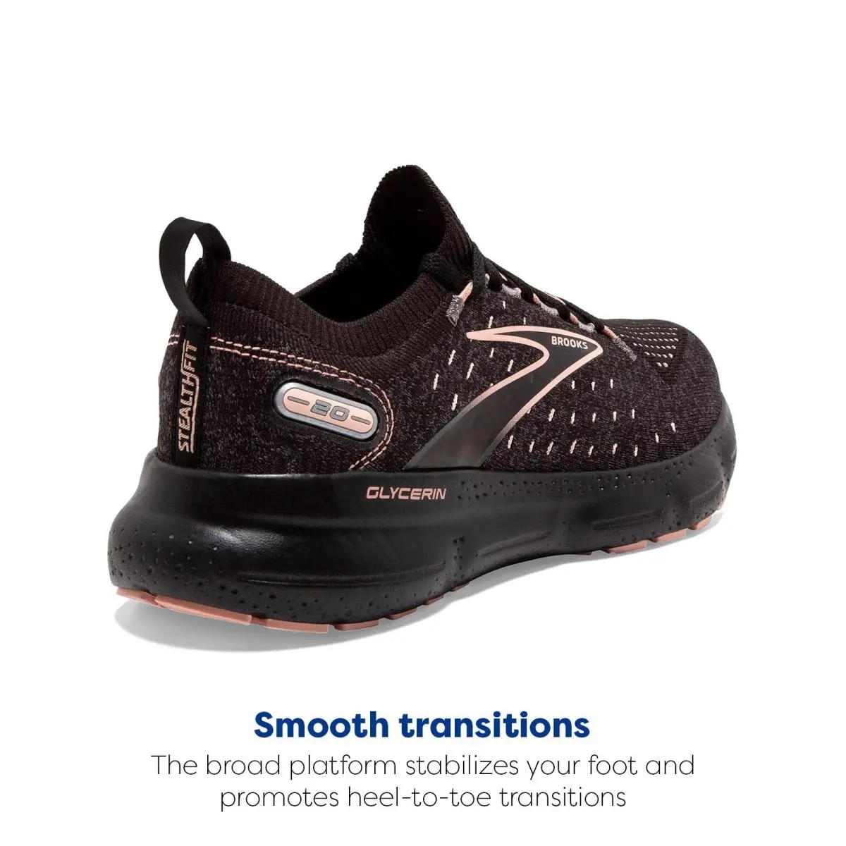 Brooks shoes - 1203721B026060 - 1203721B026060 - Black/Pearl/Peach (UPC: 195394044492) 1