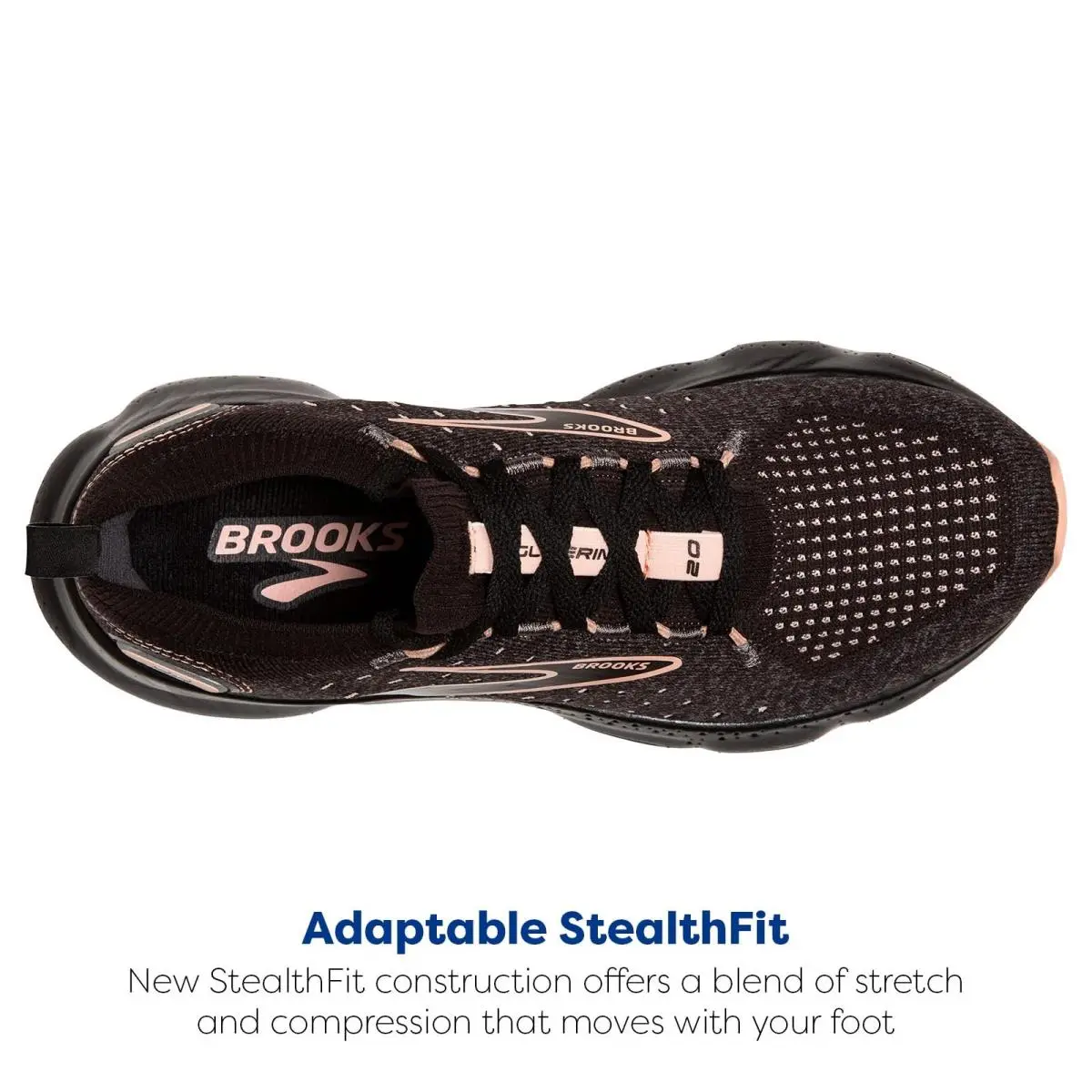 Brooks shoes - 1203721B026060 - 1203721B026060 - Black/Pearl/Peach (UPC: 195394044492) 2