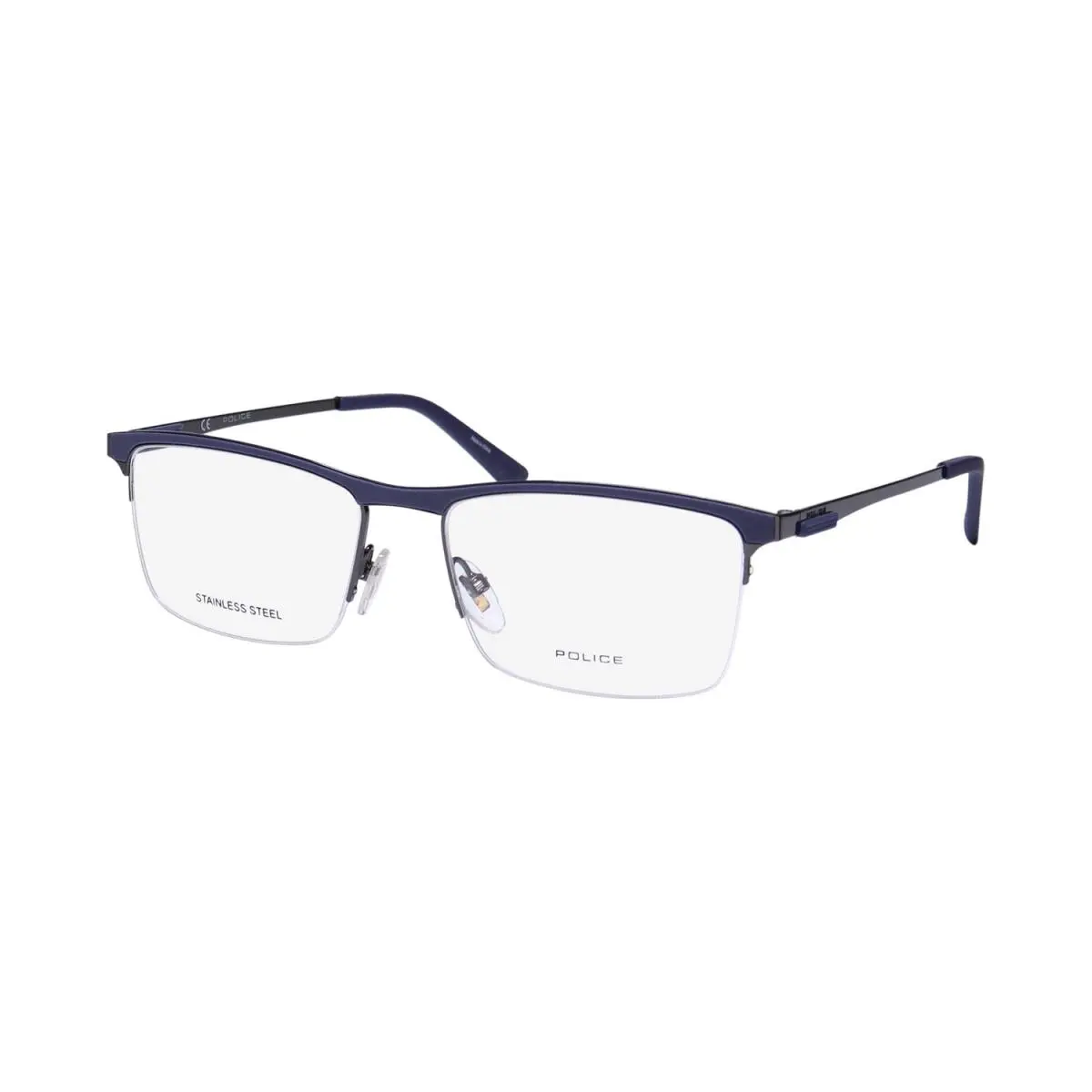 Police VPL564N Crossover 3 Glasses 54-17-145 Mens 0568 Rectangular Half-rim