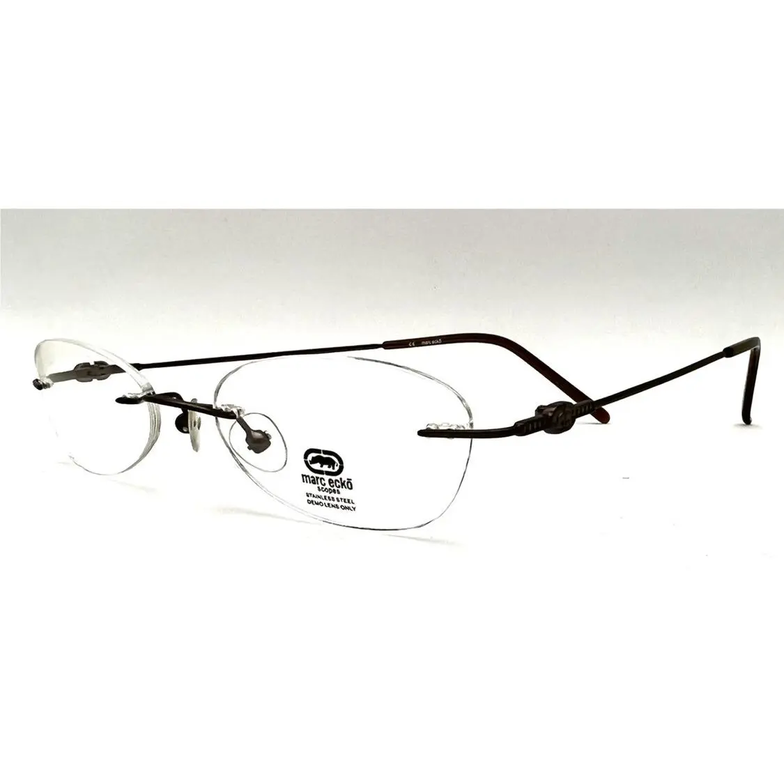 Marc Ecko Eyeglasses 3015 Stainless Steel Brown 49-18-145 with Generic Case
