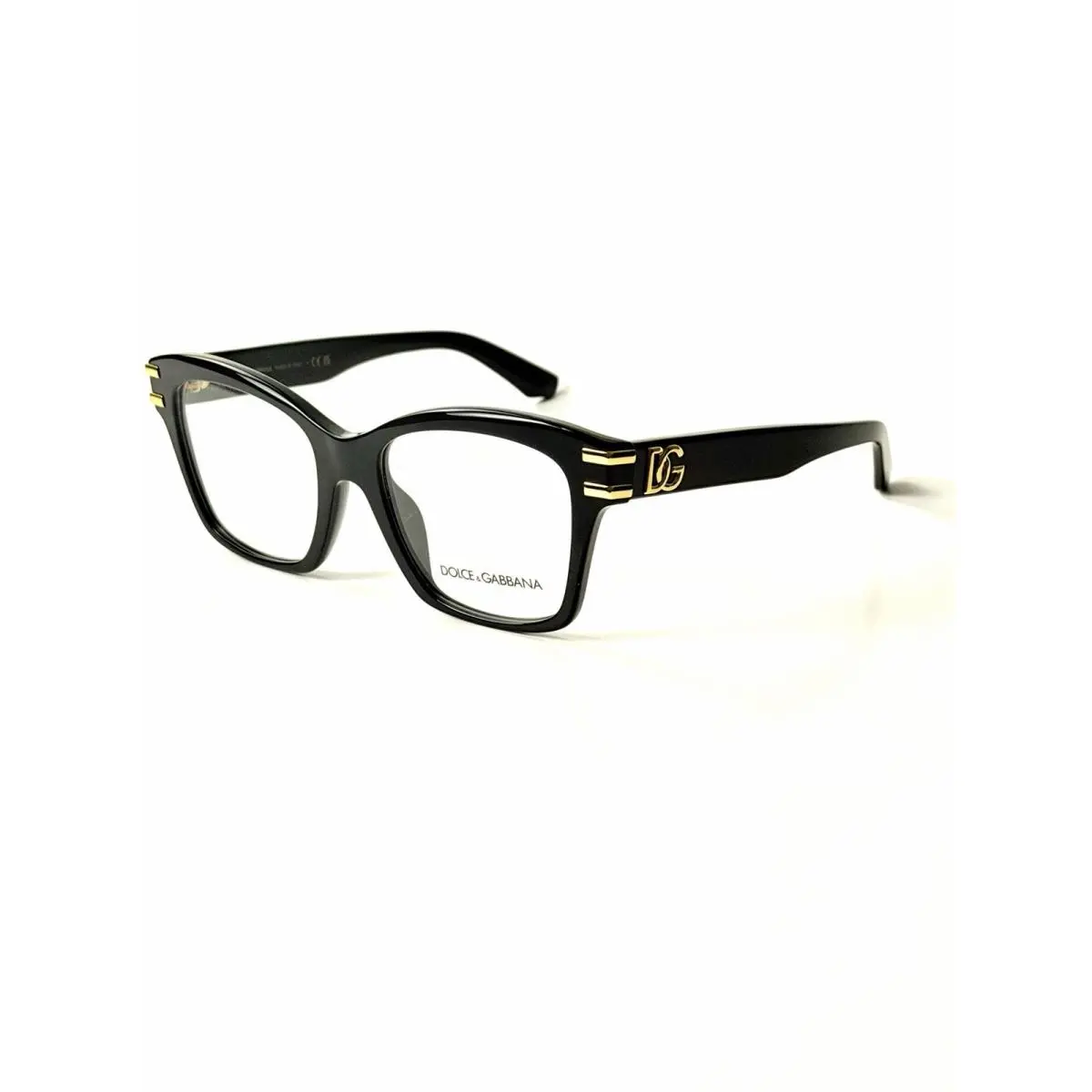 Dolce and Gabbana DG 3419 501 Black with Gold Eyeglasses by Dolce & Gabbana