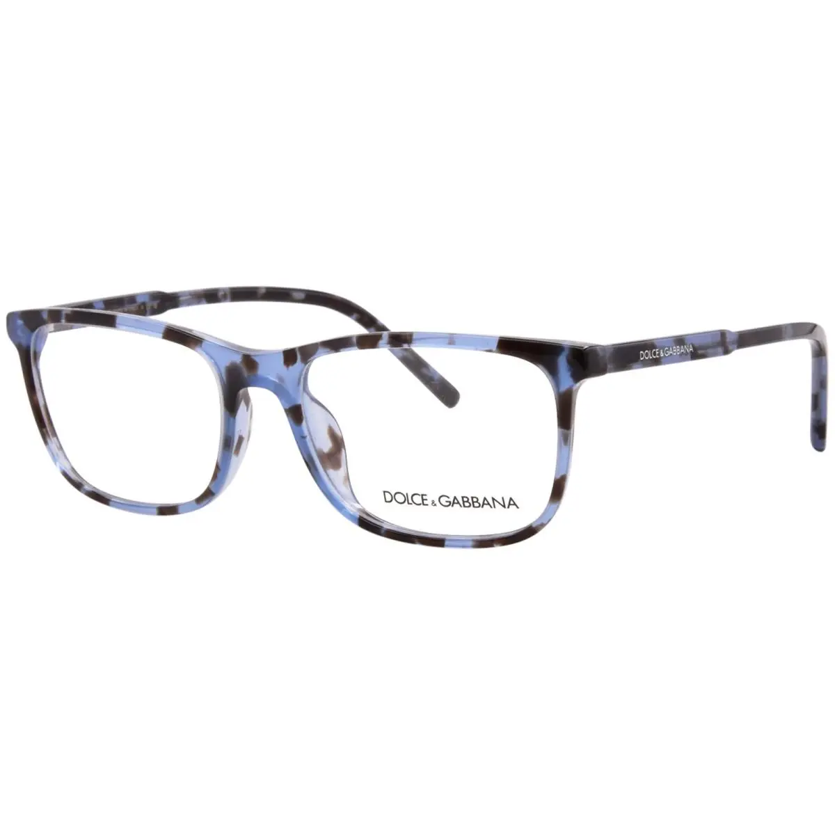 Dolce Gabbana DG3427 3392 Eyeglasses Men`s Havana Blue Full Rim Rectangle 55mm
