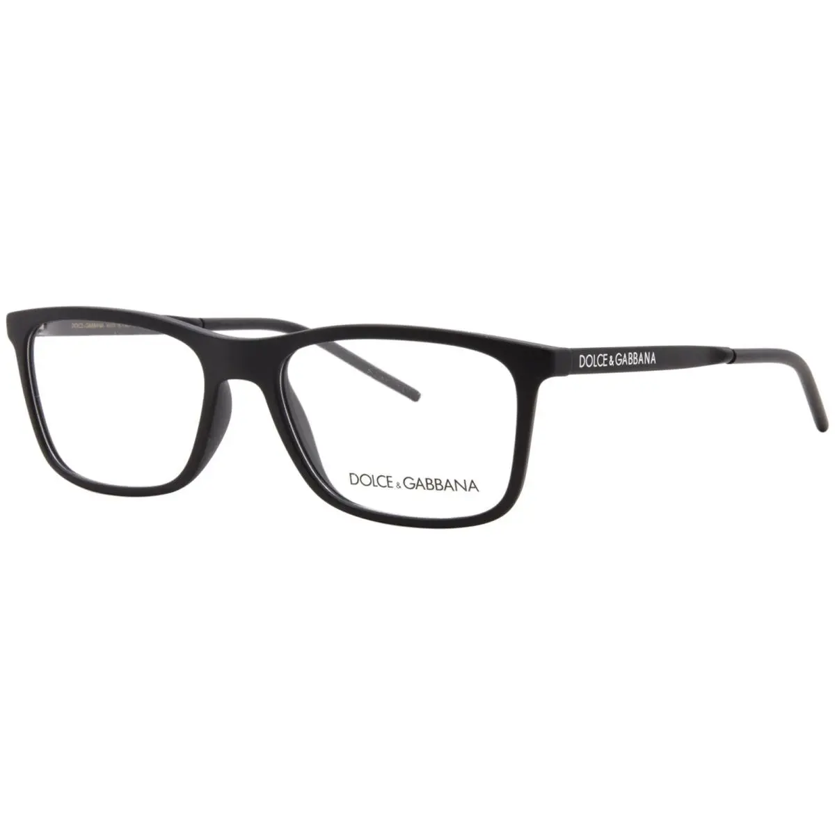 Dolce Gabbana DG5044 2525 Eyeglasses Men`s Matte Black Full Rim Rectangle 53mm