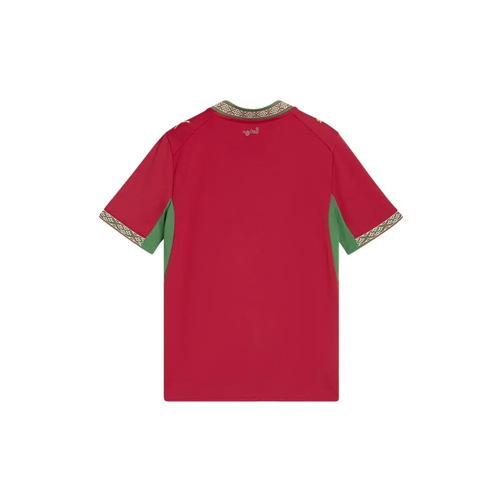Puma clothing - PUMA Morocco Home Henley Neck Short Sleeve Soccer Jersey Youth - 78332101 - Red 0
