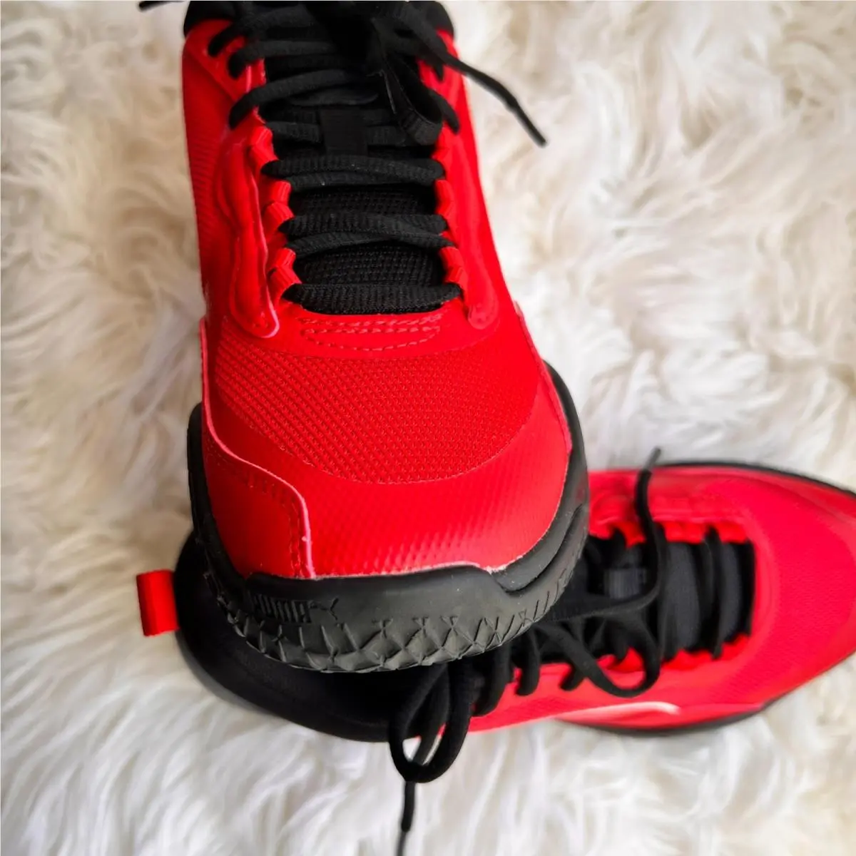 Puma shoes - PUMA Playmaker - Playmaker - 377572-01 - Red and Black 5