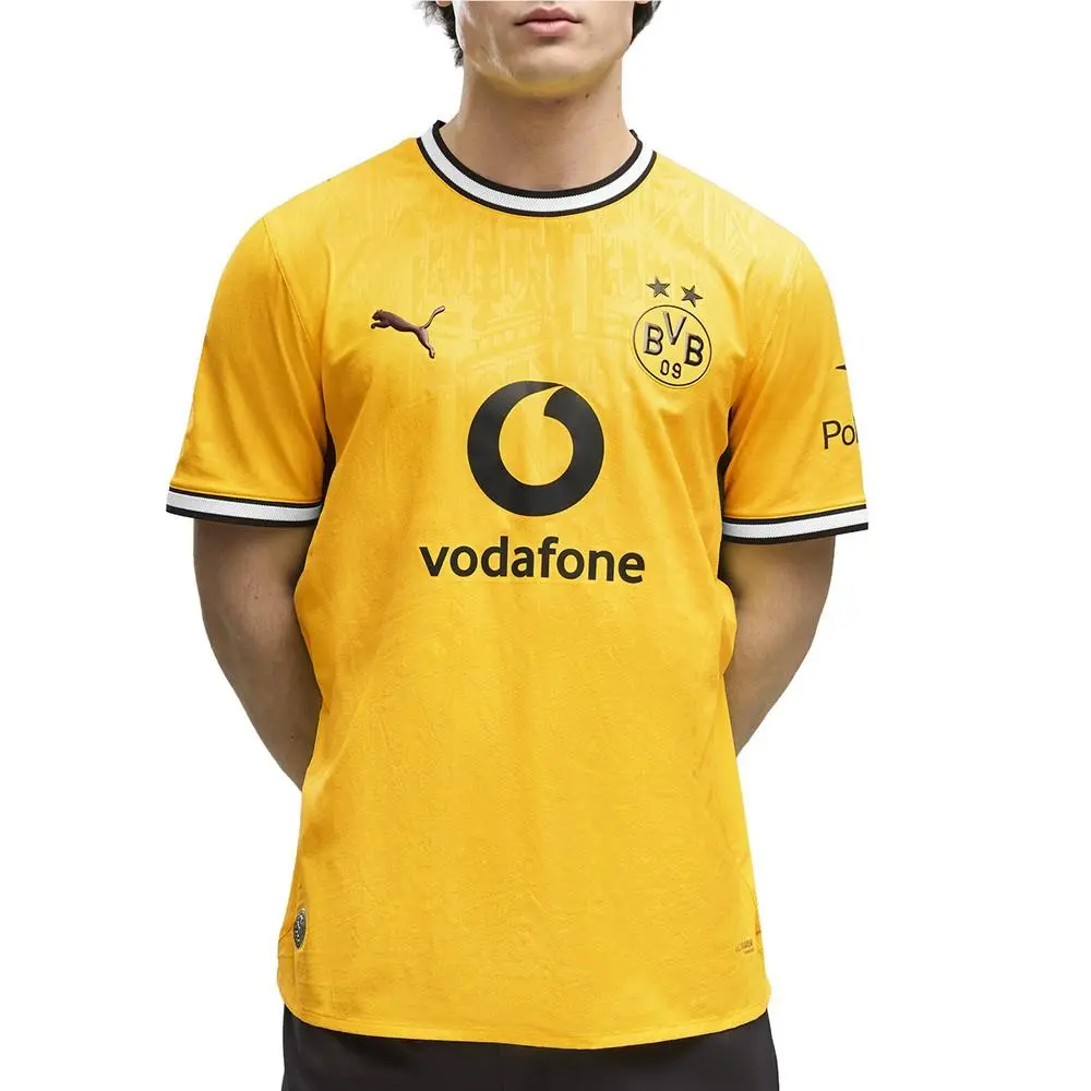 Puma clothing - PUMA Borussia Dortmund Home Authentic Crew Neck Short Sleeve Socc - 78408701 - Yellow 1