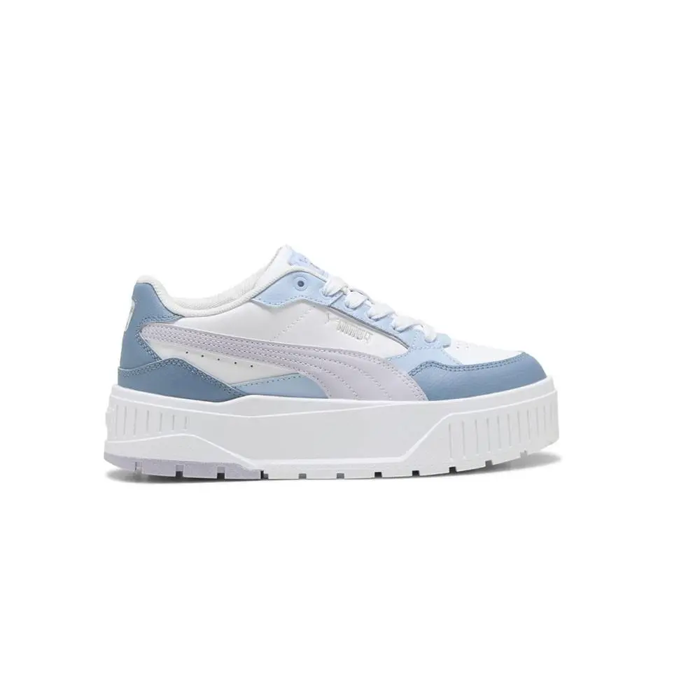 Puma Karmen Ii Idol Lace Up Youth Girls White Sneakers Casual Shoes 39887611
