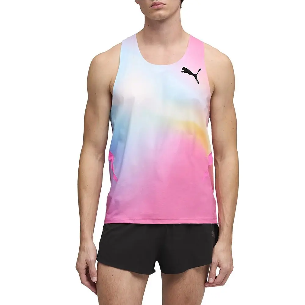 Puma clothing - PUMA Lightspeed Ultraweave Graphic Crew Neck Singlet Tank Top - 52856499 - Pink 7