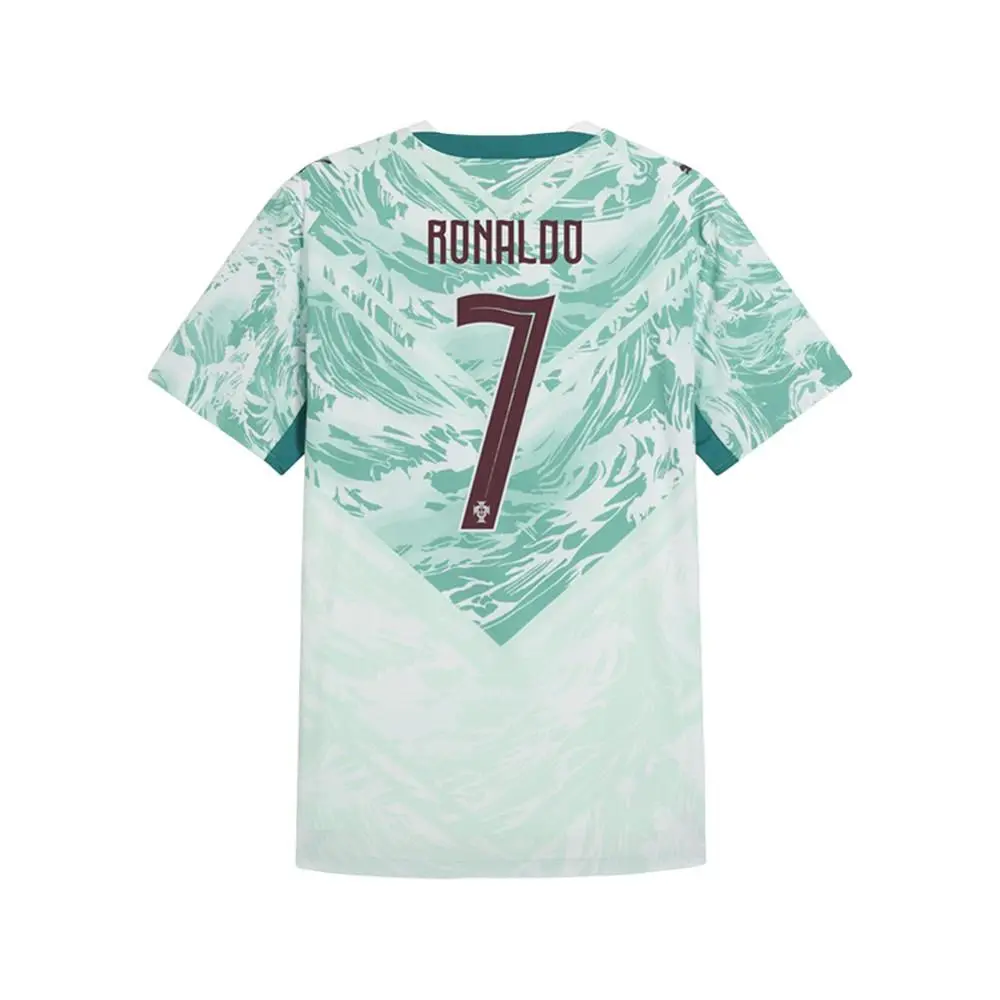 Puma clothing - PUMA Portugal Away Authentic Crew Neck Short Sleeve Soccer Jersey - 78814577 - Green 5