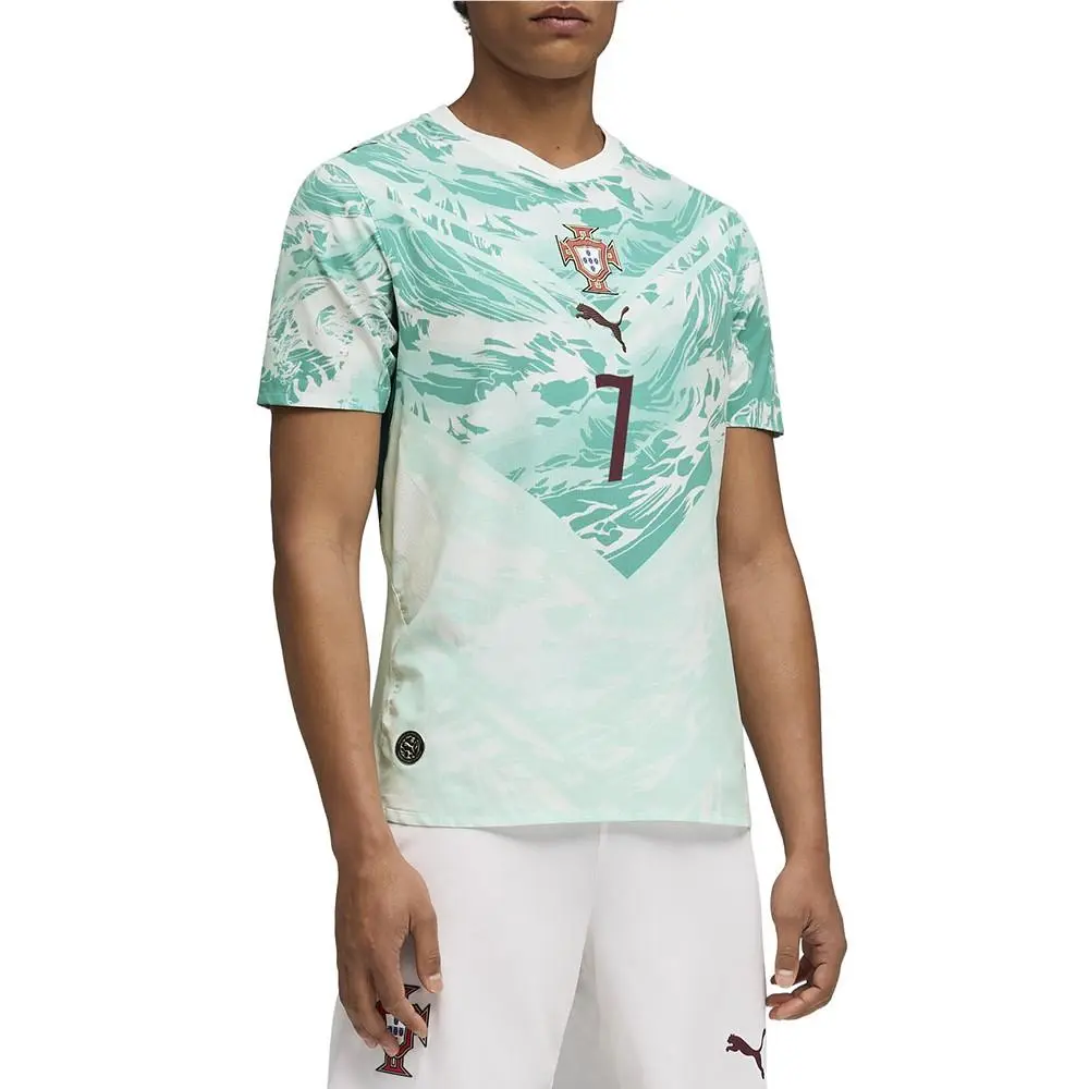 Puma clothing - PUMA Portugal Away Authentic Crew Neck Short Sleeve Soccer Jersey - 78814577 - Green 6