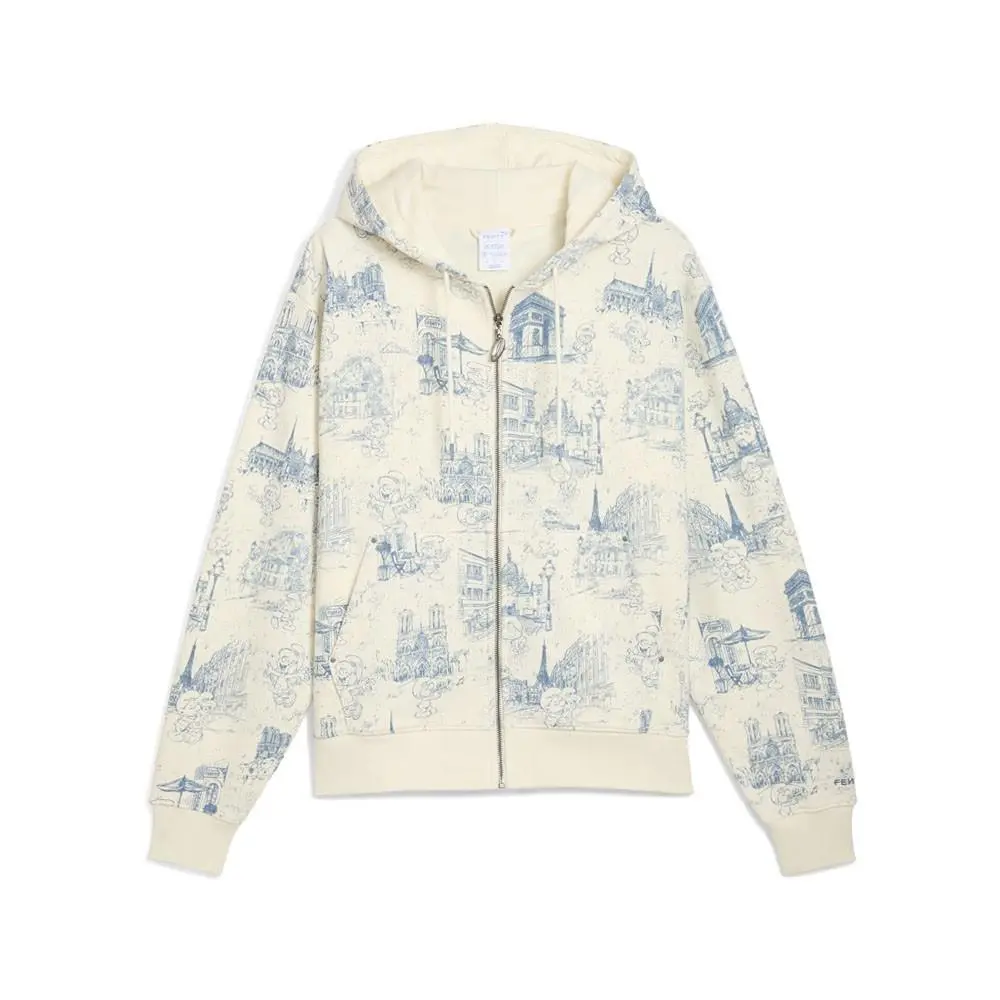 Puma Fenty X X Smurfs Toile Full Zip Hoodie Mens Blue Casual Outerwear 63364701