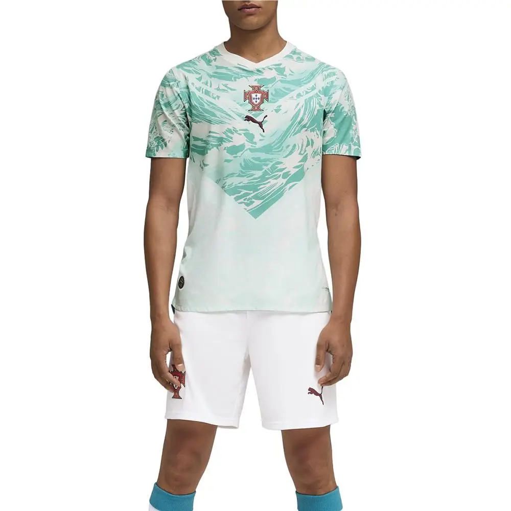 Puma clothing - PUMA Portugal Authentic Away Crew Neck Short Sleeve Soccer Jersey - 78328602 - Green 6
