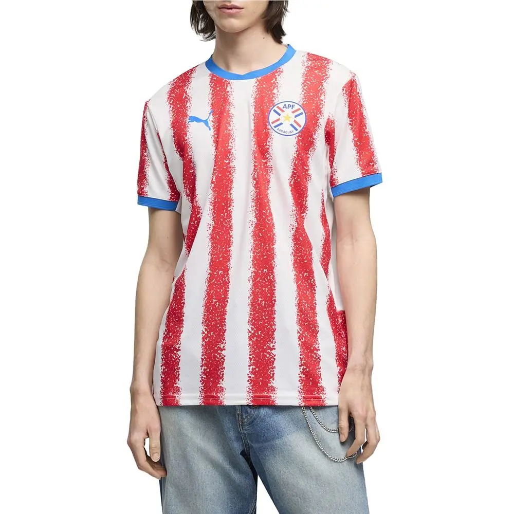 Puma clothing - PUMA Paraguay Home Crew Neck Short Sleeve Home Soccer Jersey - 69701501 - White 1