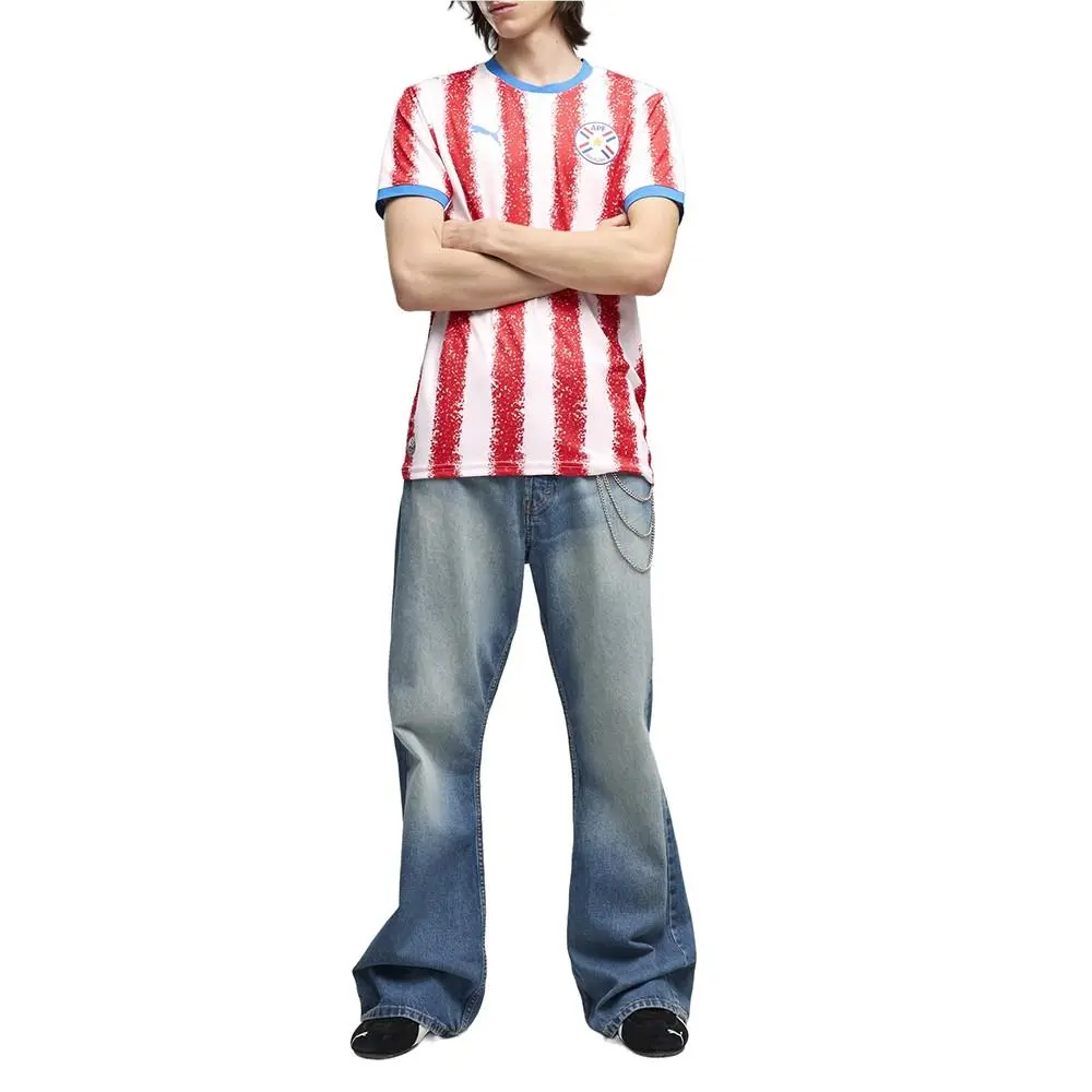 Puma clothing - PUMA Paraguay Home Crew Neck Short Sleeve Home Soccer Jersey - 69701501 - White 8