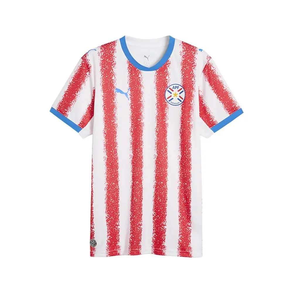 Puma clothing - PUMA Paraguay Home Crew Neck Short Sleeve Home Soccer Jersey - 69701501 - White 4