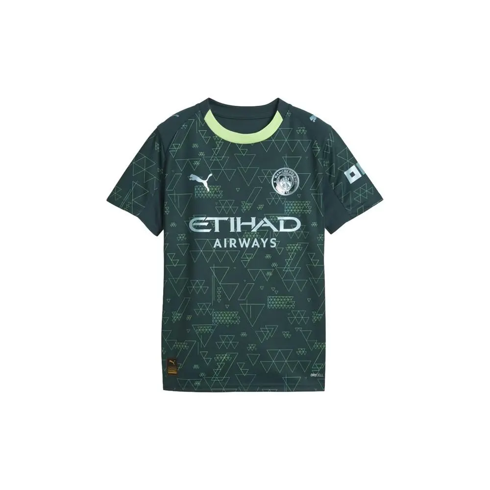 Puma Manchester City 2526 4Th Crew Neck Short Sleeve Soccer Jersey Youth Boys Si
