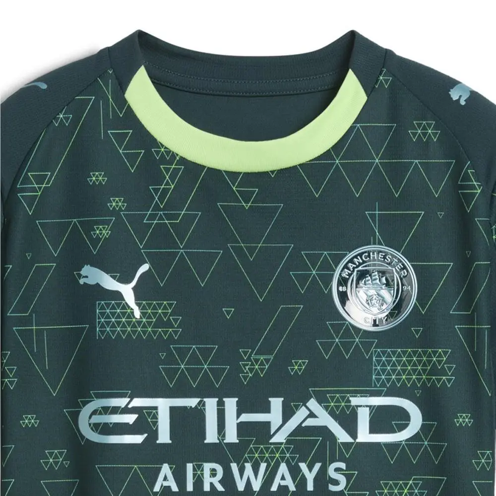 Puma clothing - PUMA Manchester City 2526 4Th Crew Neck Short Sleeve Soccer Jerse - 78269404 - Green 6