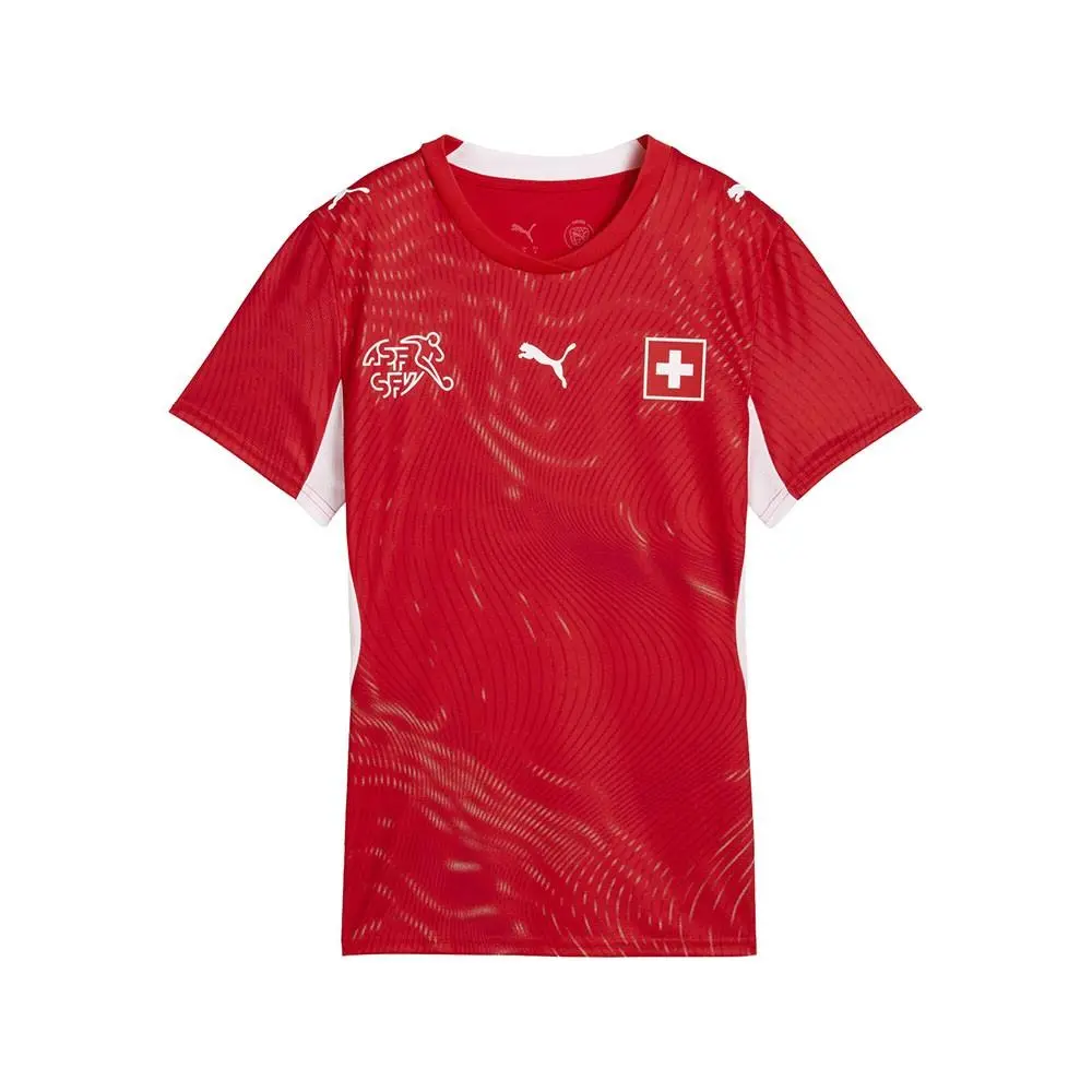 Puma Switzerland Home Crew Neck Short Sleeve Soccer Jersey Womens Red 78321901