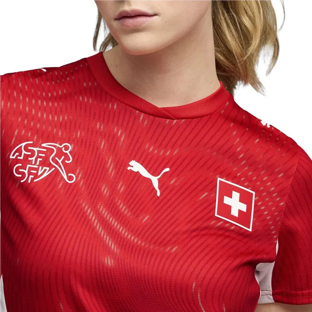 Puma clothing - PUMA Switzerland Home Crew Neck Short Sleeve Soccer Jersey - 78321901 - Red 3