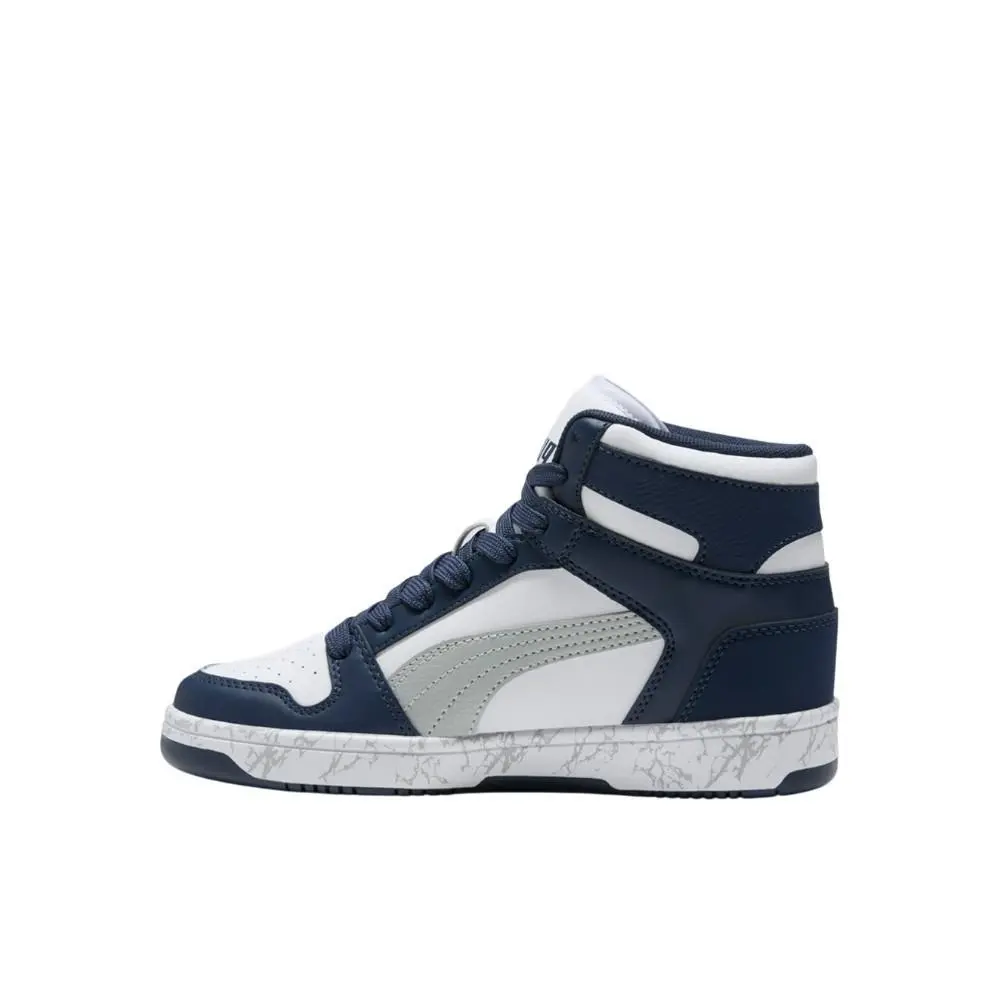 Puma shoes - PUMA Rebound Layup Marble High Top  Youth - 38561502 - White 1