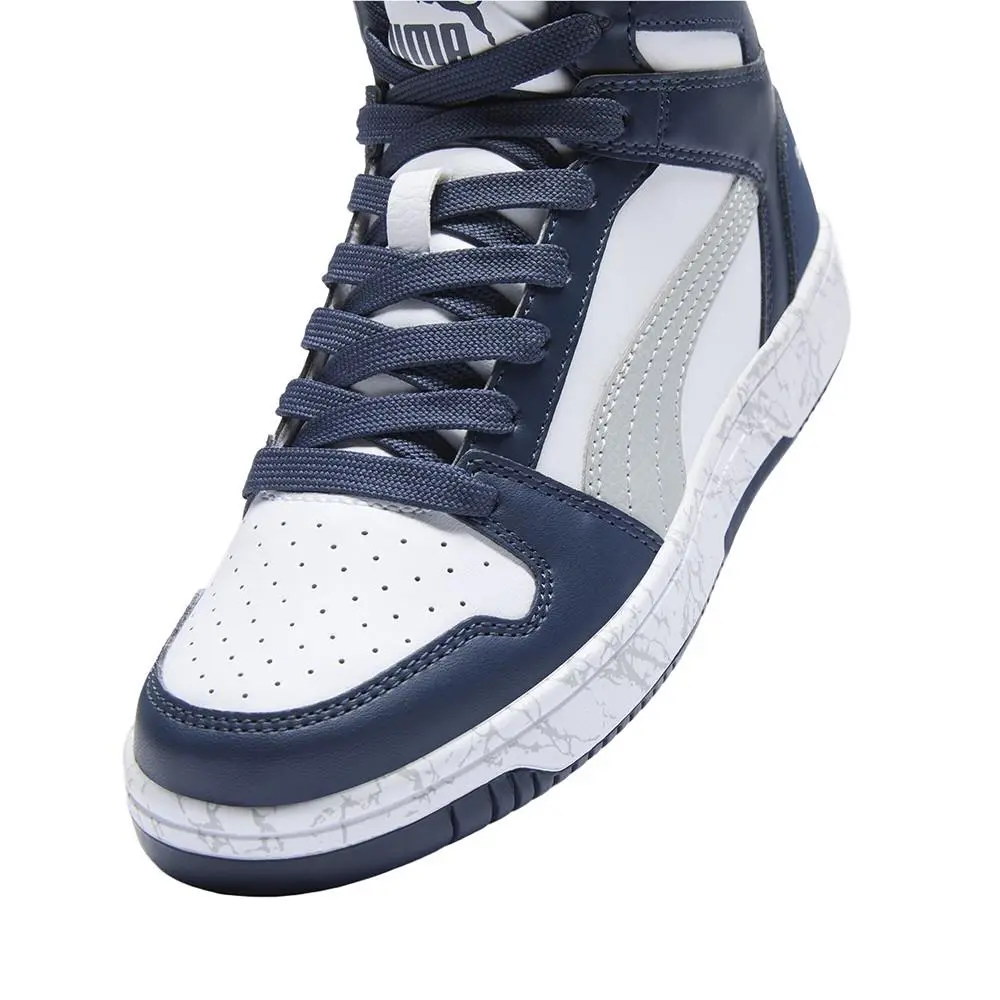Puma shoes - PUMA Rebound Layup Marble High Top  Youth - 38561502 - White 4