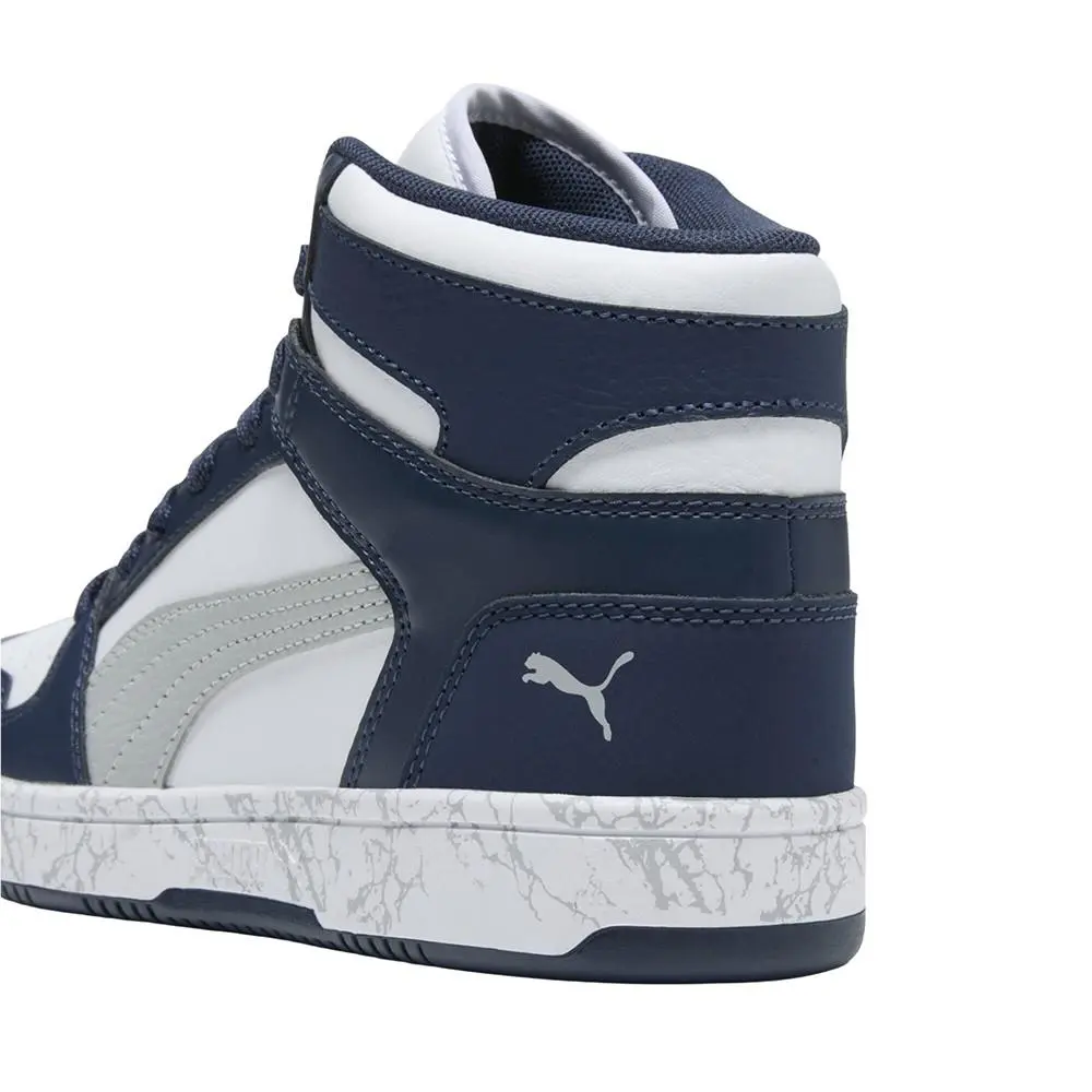 Puma shoes - PUMA Rebound Layup Marble High Top  Youth - 38561502 - White 13