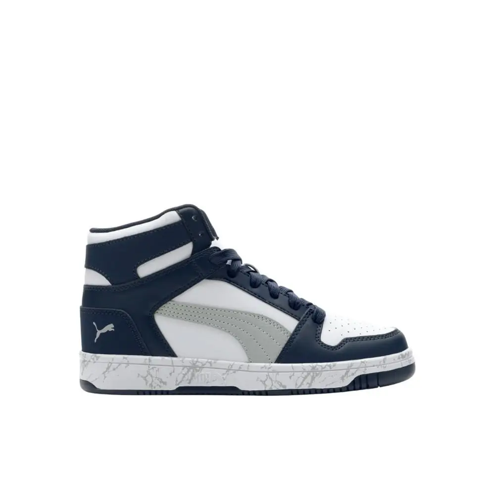 Puma shoes - PUMA Rebound Layup Marble High Top  Youth - 38561502 - White 7