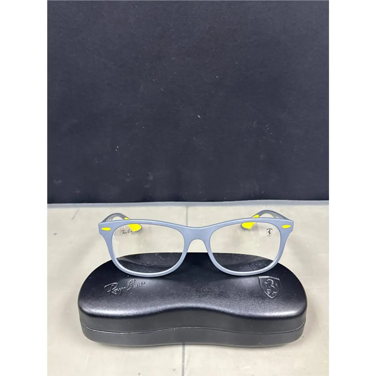 Ray-ban Grey Square Plastic Eyeglasses Demo Lenses - Full Rim - RB7307M