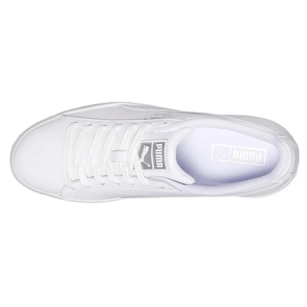 Puma shoes - PUMA Clyde Core Foil Lace Up - 36466905 - White 8