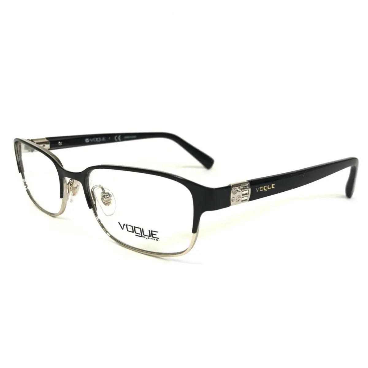 Ray-ban Vogue Eyeglasses Frames VO4073-B 352 Black Gold Rectangular Full Rim 51-17-135