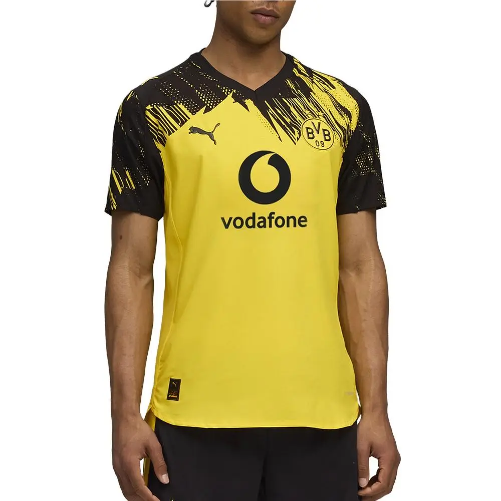 Puma clothing - PUMA Borussia Dortmund Authentic Home Crew Neck Short Sleeve Socc - 78008701 - Yellow 10