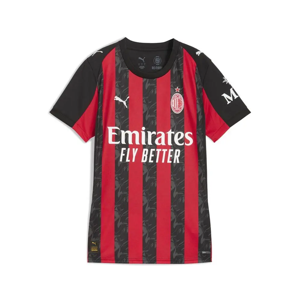 Puma Ac Milan Home Jersey Soccer Jersey Womens Black Red 77996401