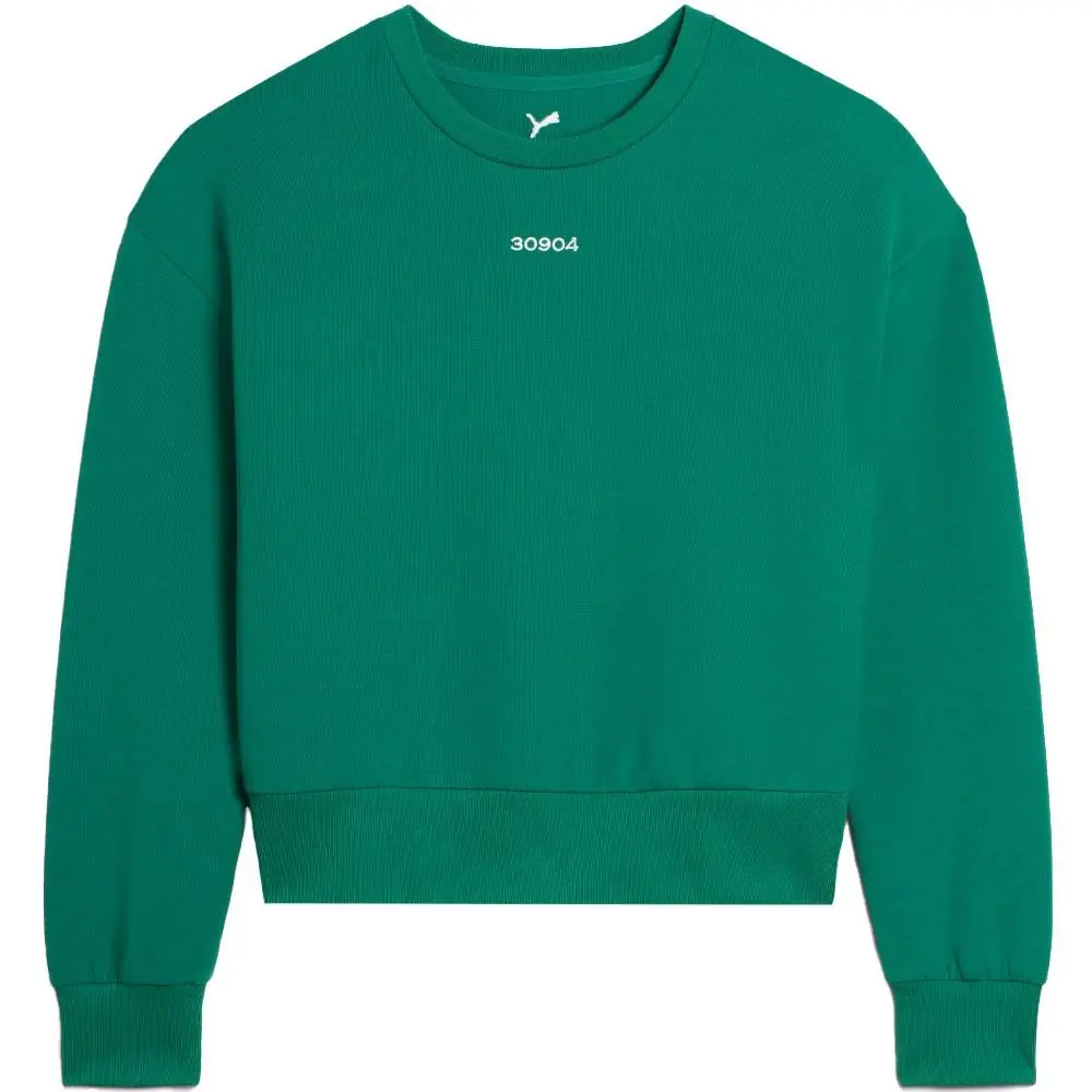 Puma 30904 Cloudspun Fleece Crewneck Sweatshirt Luso Green Outerwear Women
