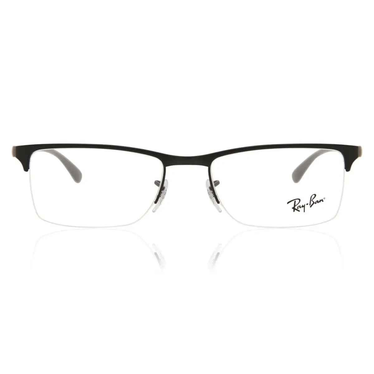 Ray-ban Men`s RX8413 Metal Rectangular Prescription Eyeglass Frames Matte