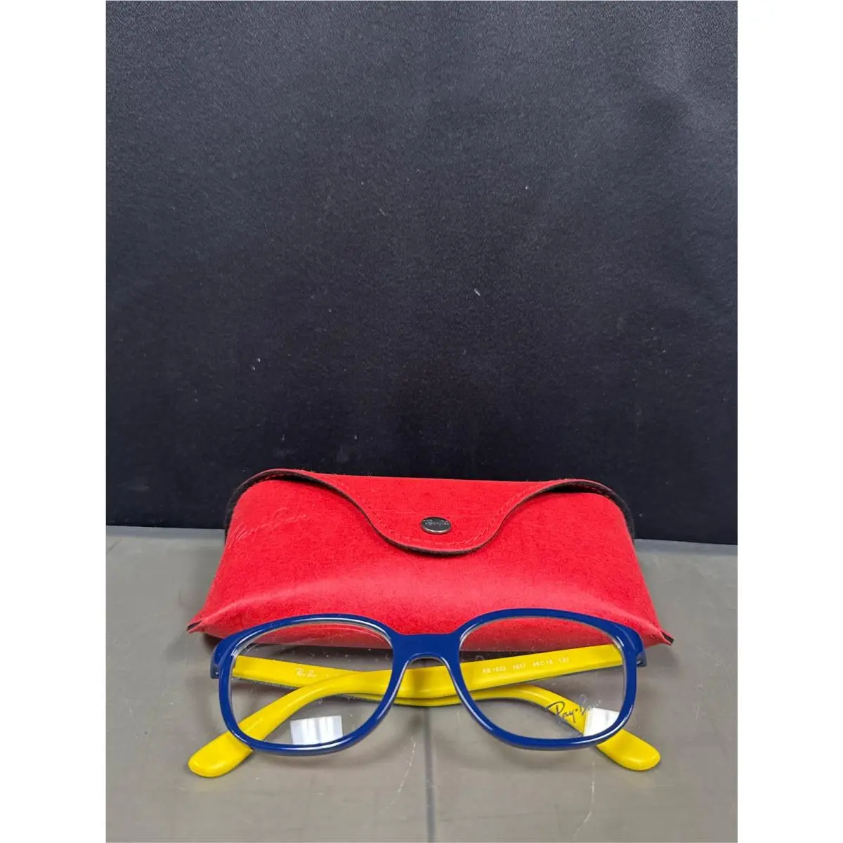 Ray-ban Kids` Ry1632 3937 Dark Blue on Yellow Demo Lens